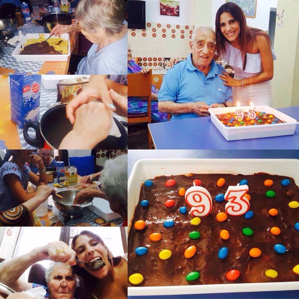 Celebraciones de cumpleaños en familia en la Residencia en Sevilla Aurora.