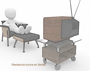 La televisión y nuestros abuelos. Residencia Aurora en Sevilla