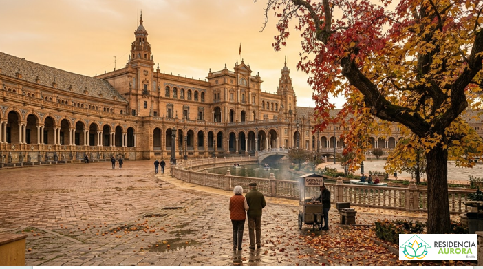 Otoño y las personas mayores. Residencia Aurora en Sevilla
